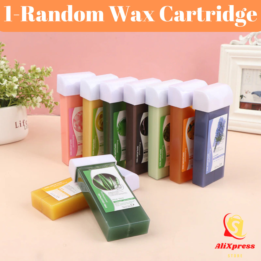 Wax Cartridge Refill Hair Removal For Depilatory Roll On Wax Heater(1-Random Flavor)