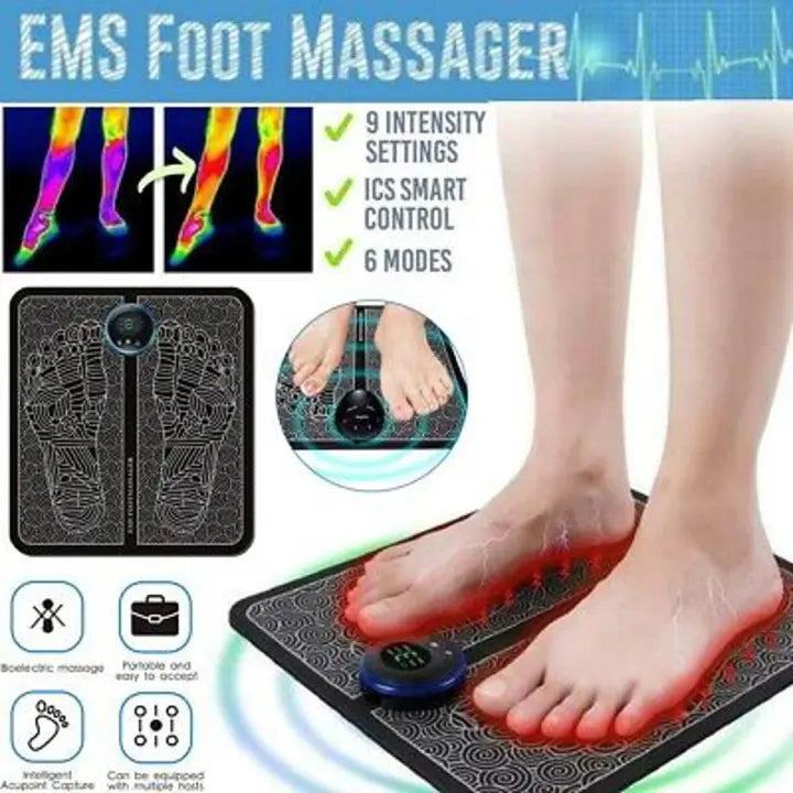EMS Foot Massager Machine Intelligent Electric Pulse Therapy Muscle Stimulation Mat
